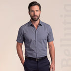 Chemise Ajustée à Manches Courtes