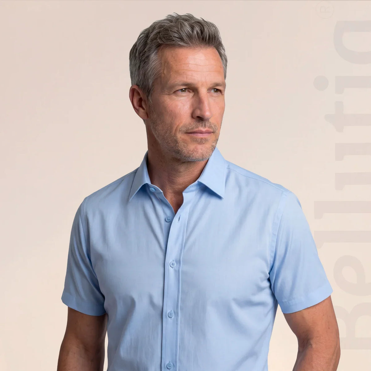 Chemise Ajustée à Manches Courtes
